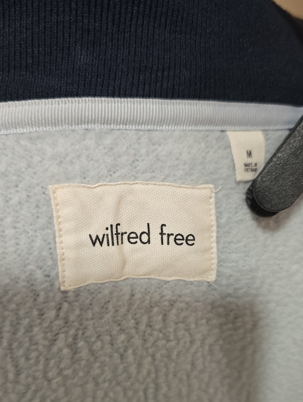 WILFRED FREE ARITZIA Coyote Fleece Mock Neck Zip-Up Jacket - Picture 6 of 7